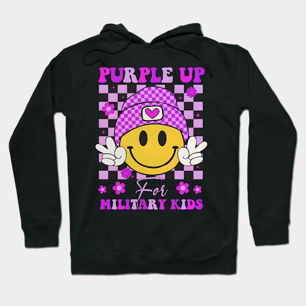 Purple Up Military Child, Month of the Military Child, Purple Up For Kid,  Purple Ribbon Hoodie by kumikoatara